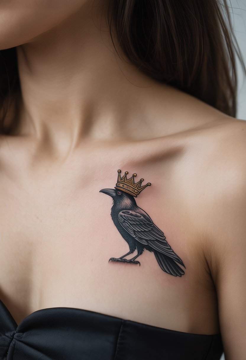 15 Cute Raven Tattoo Ideas for Women | ThriveNaija